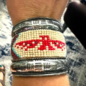 Southwest inspired bracelet cuff beaded